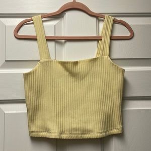 American Eagle yellow crop tank top